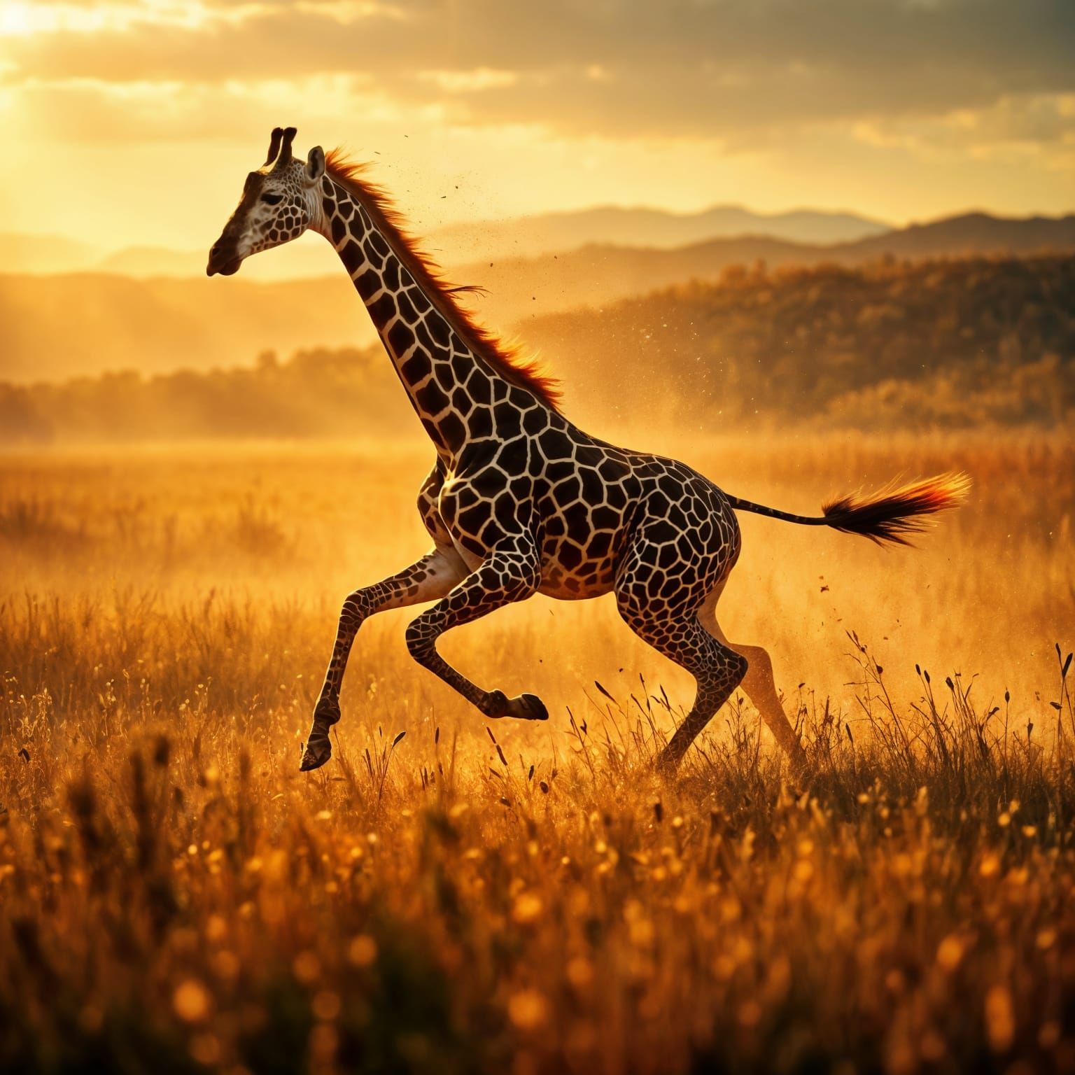 Giraffe in Hyper-Realistic Cinematic Style