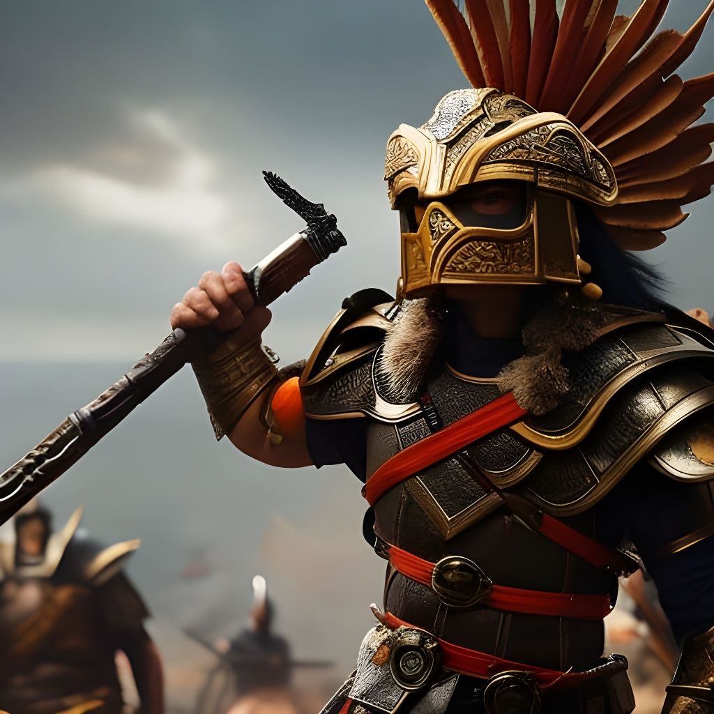 Armored Chicken Warrior Portrait: Detailed Fantasy Art