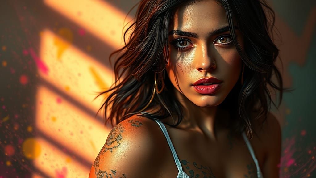 Natalie Martinez Portrait with Dynamic Lighting