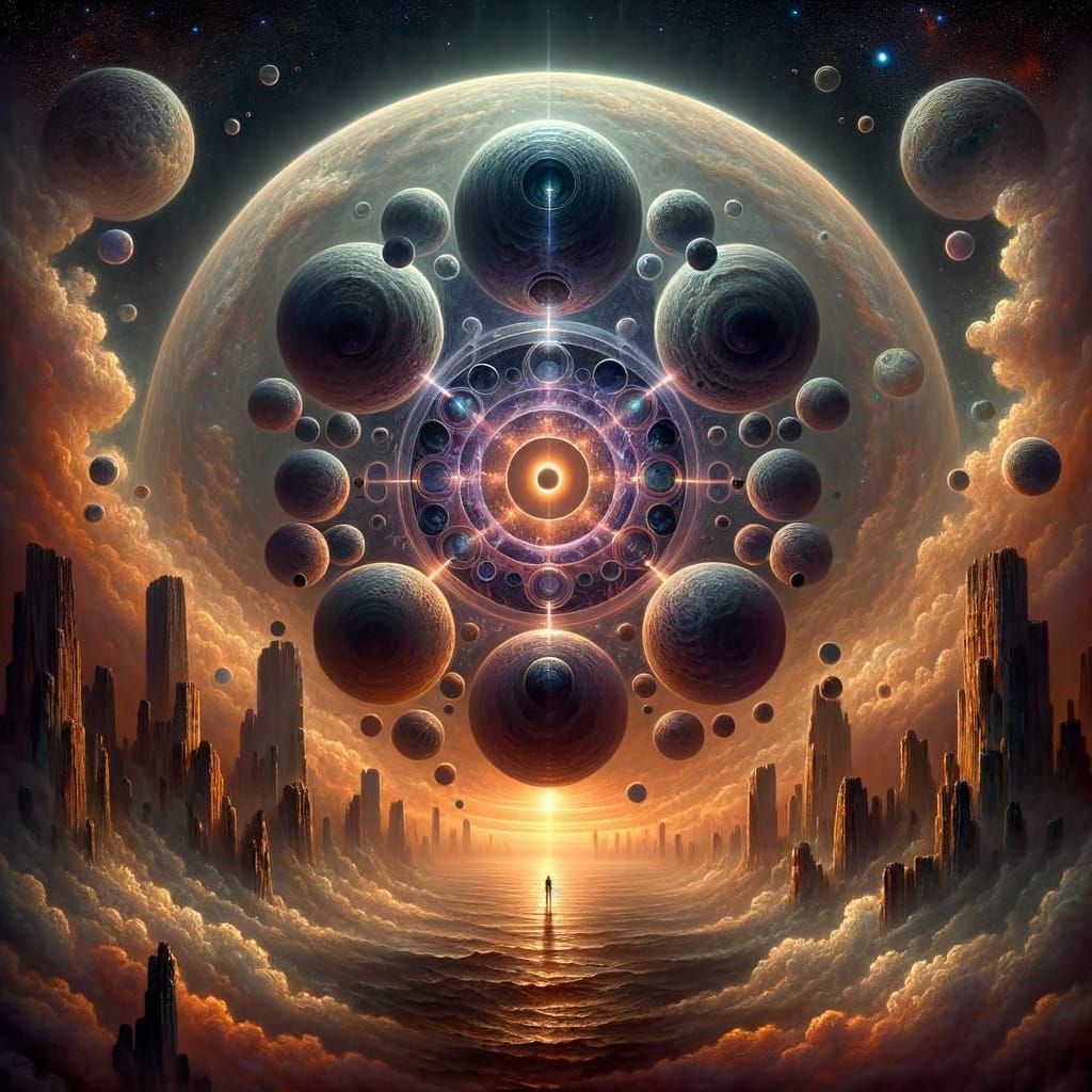 Alien Beings Emerge from Octagonal Rupture in Ozone