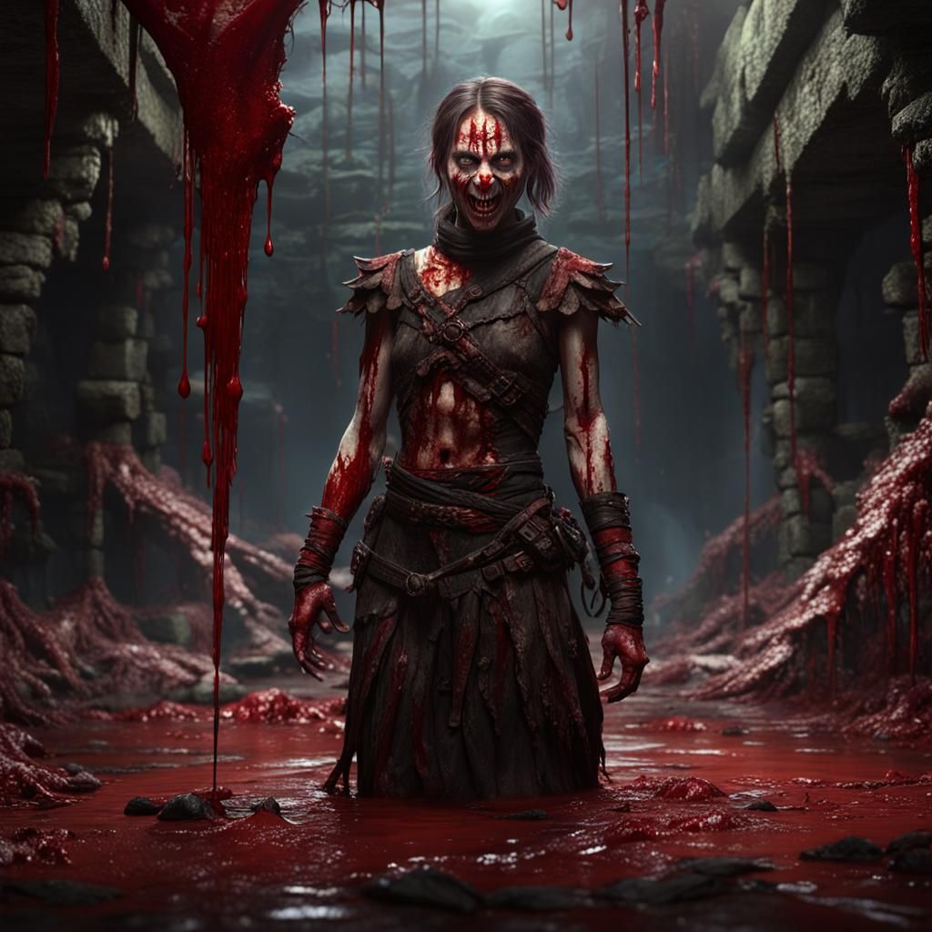 Bloodthirsty Acrobat in a Destroyed Dungeon