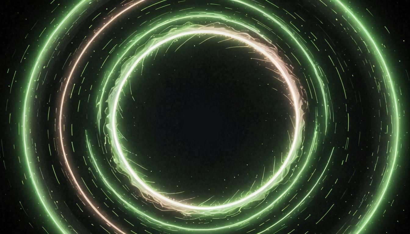 Radiant Circle of Light with Fantasy Waves