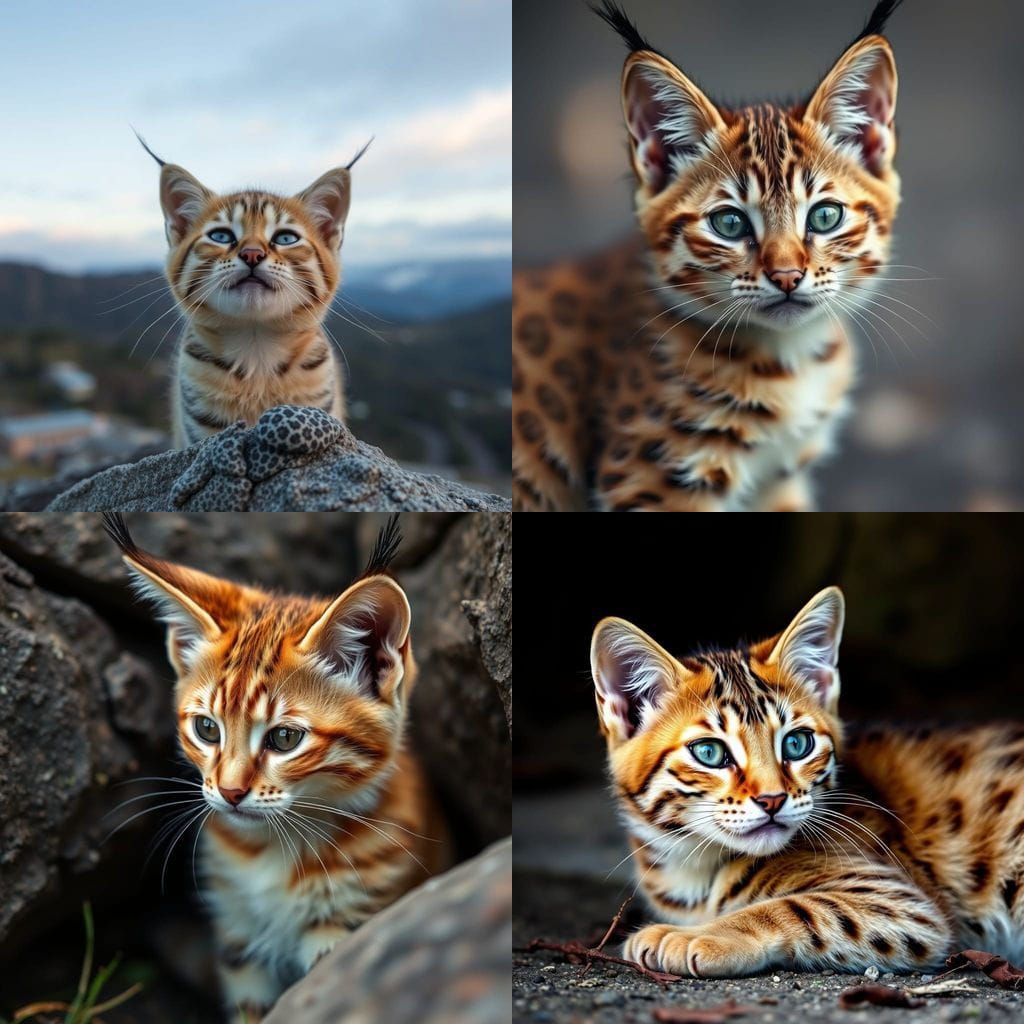 Lost Lynx Kitten in the Wilderness