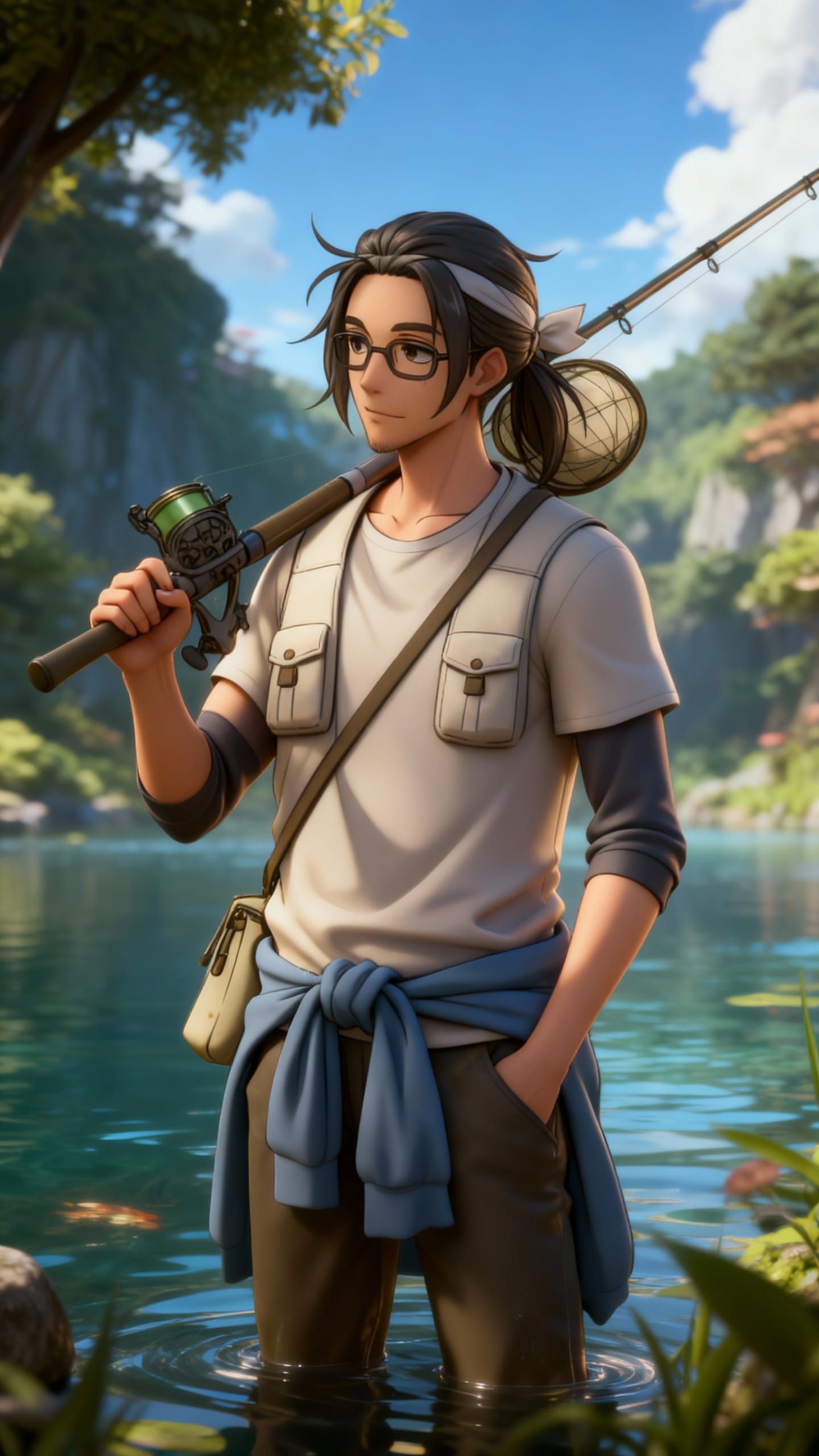 Urashima Taro Fishing with Anime Style