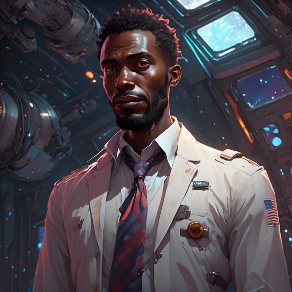 Astronomer Portrait in Hyperdetailed Digital Art Style