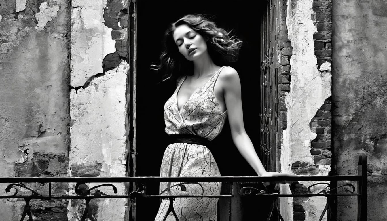 Surreal Portraiture in High-Contrast Grid Framework