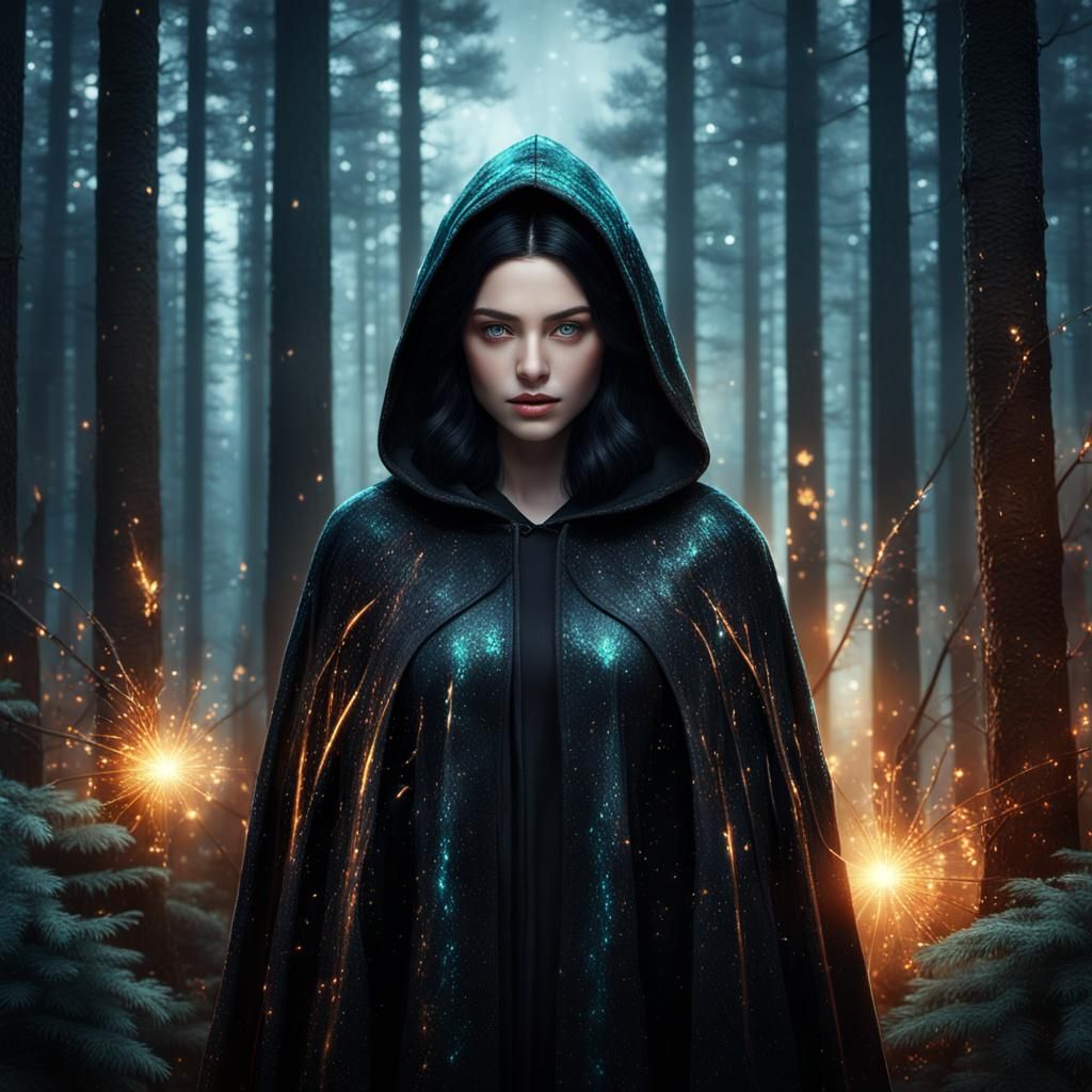 Teenager in Dark Forest: Fantasy Concept Art