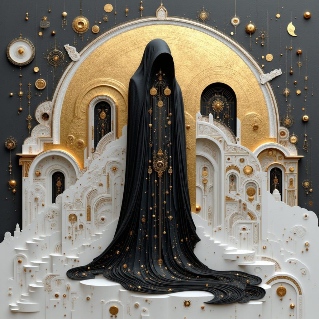 Kirigami Angel of Death with Paper Cutouts