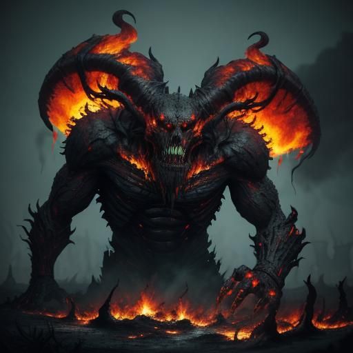 Wax Creature with Flame in Dark Fantasy Art