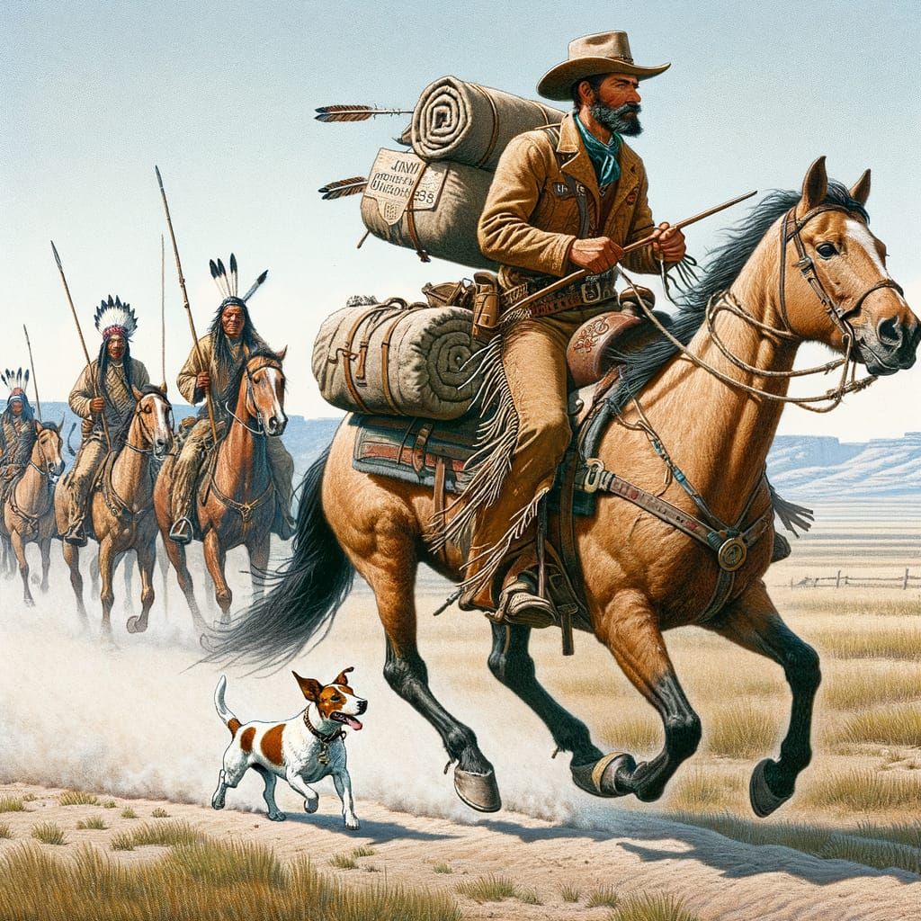 Cowboy's Daring Ride Across the Plains