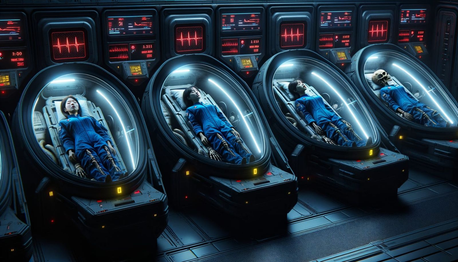 Starship Control Room: Awakening in a Sleep Pod