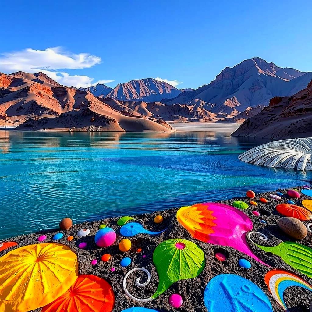 Golden Sand Spiral in Desert Sunset