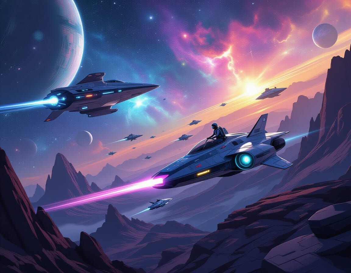 Epic Sci-Fi Journey: Space Traveler Amidst Alien Worlds