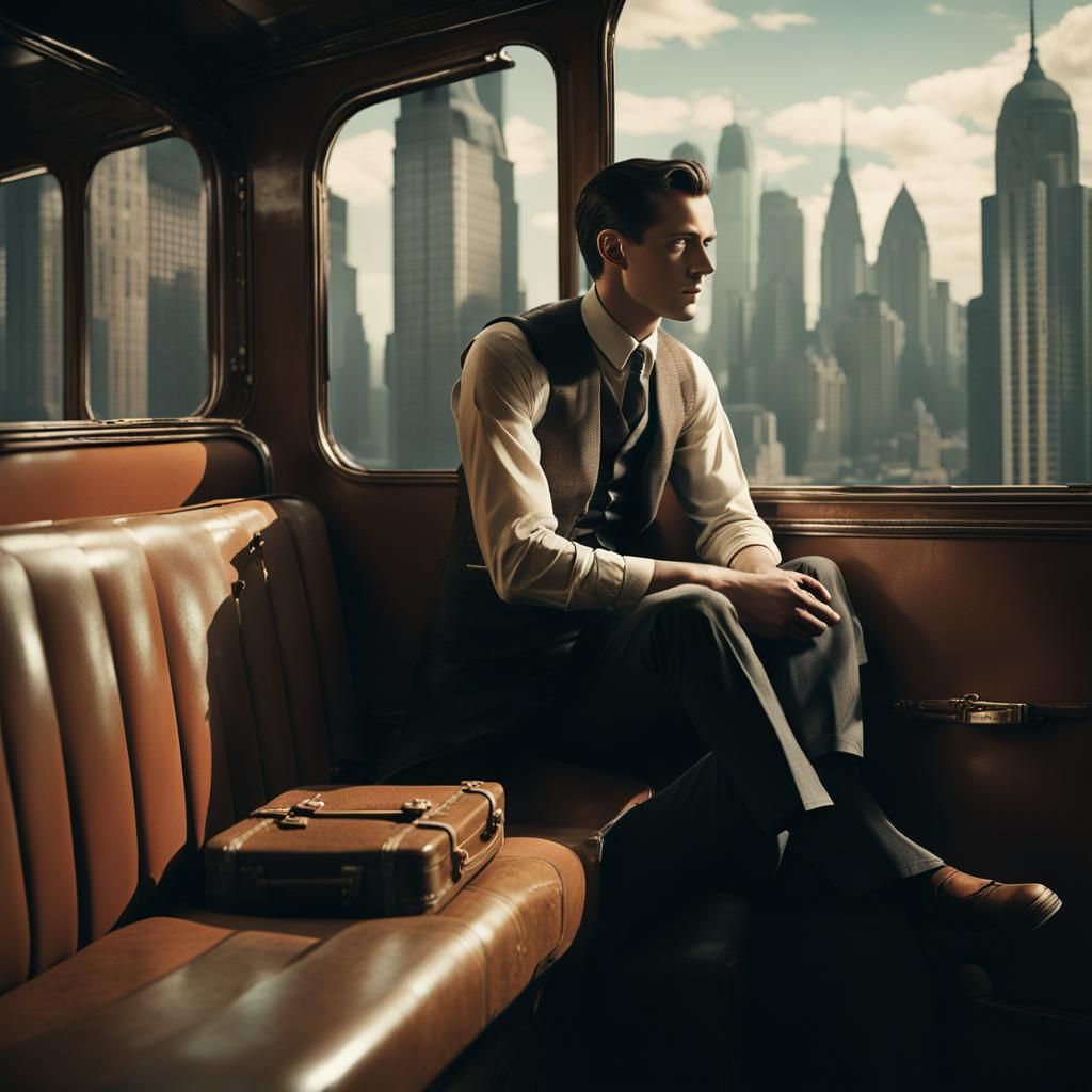 Nostalgic Train Journey to a Modern City