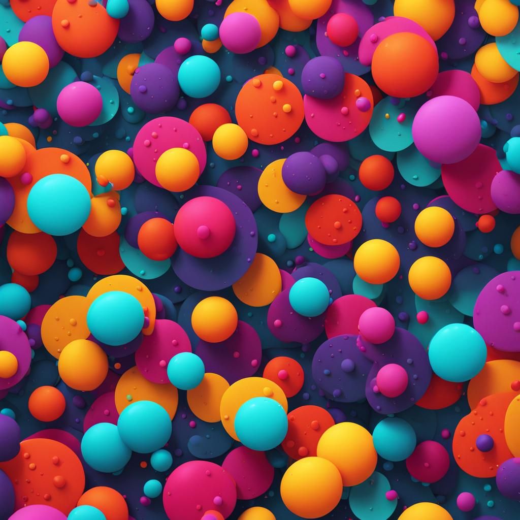 Abstract Rainy Day Art in 3D Style