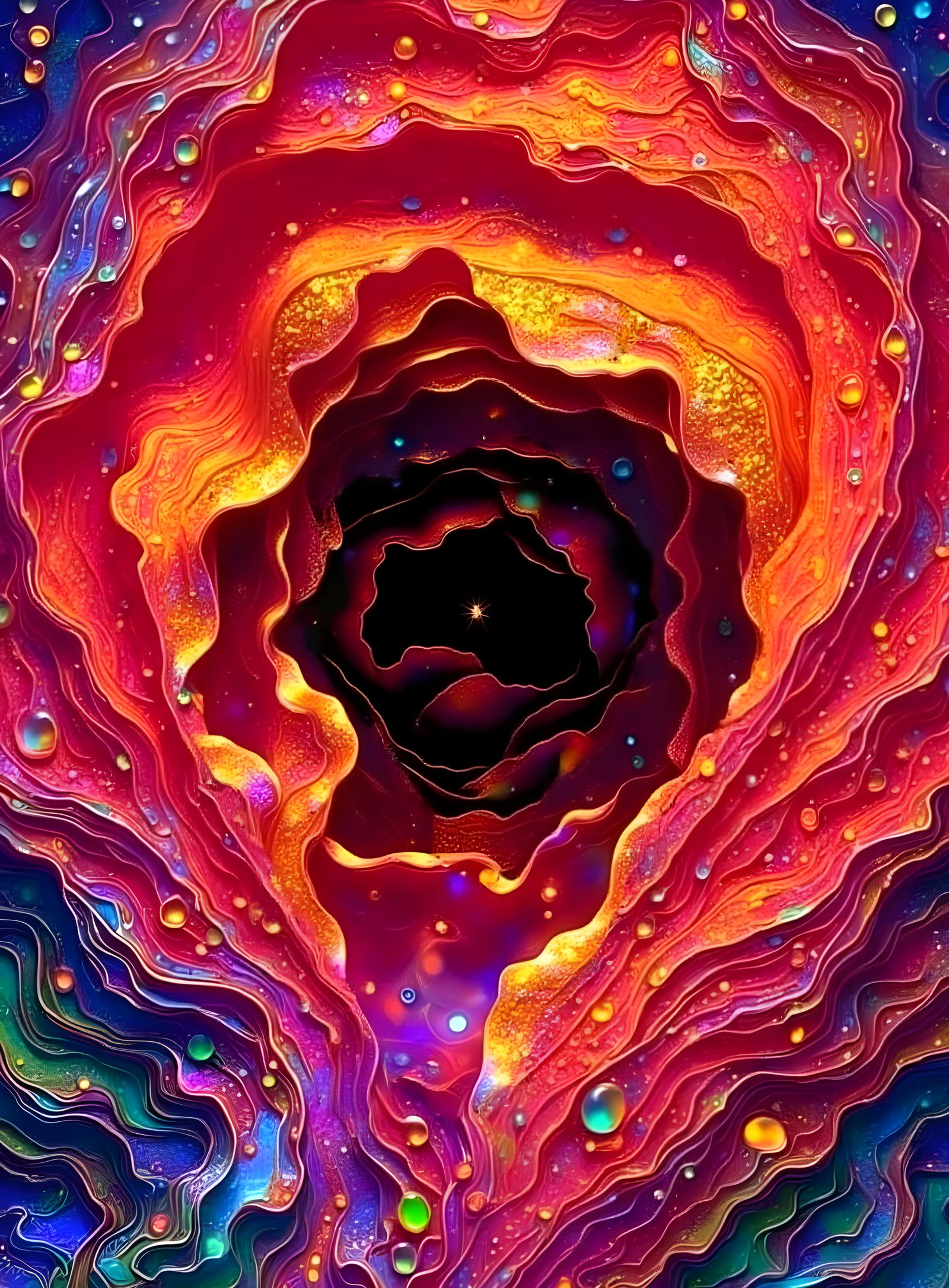Sacred Bloom Chambers: Psychedelic Floral Art
