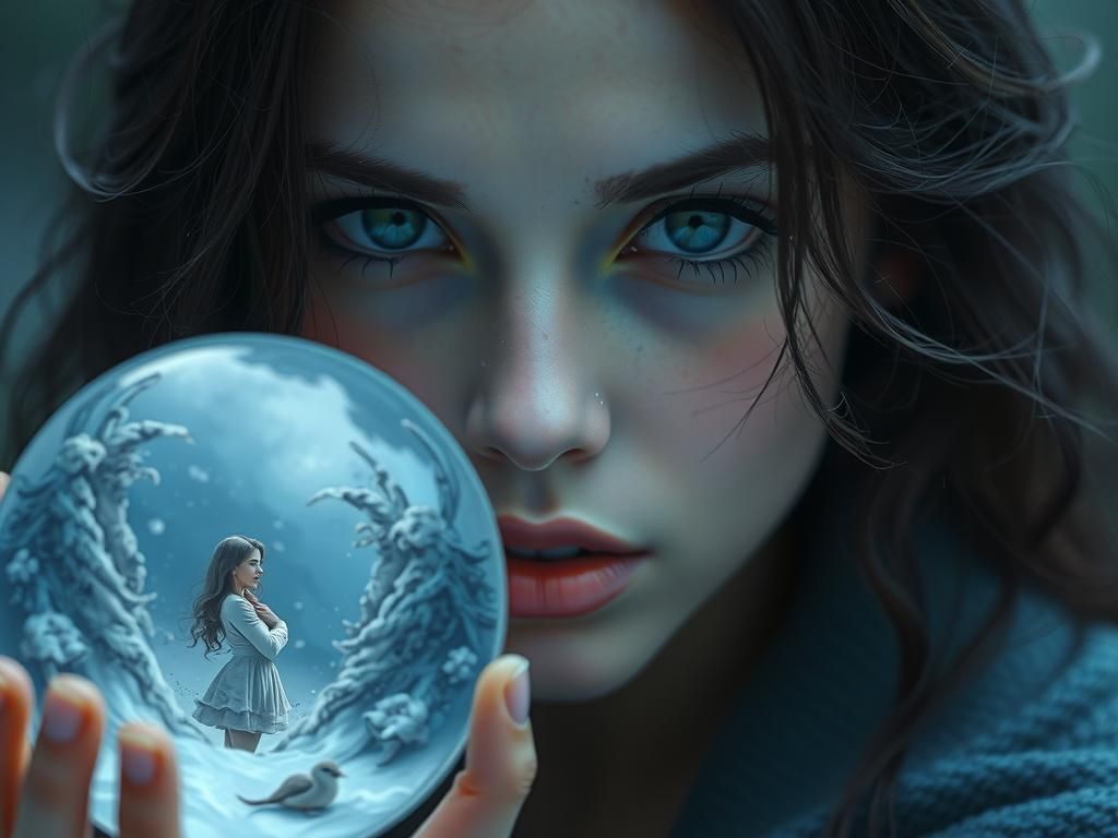 Elegant Woman in Dreamy Pre-Raphaelite Style