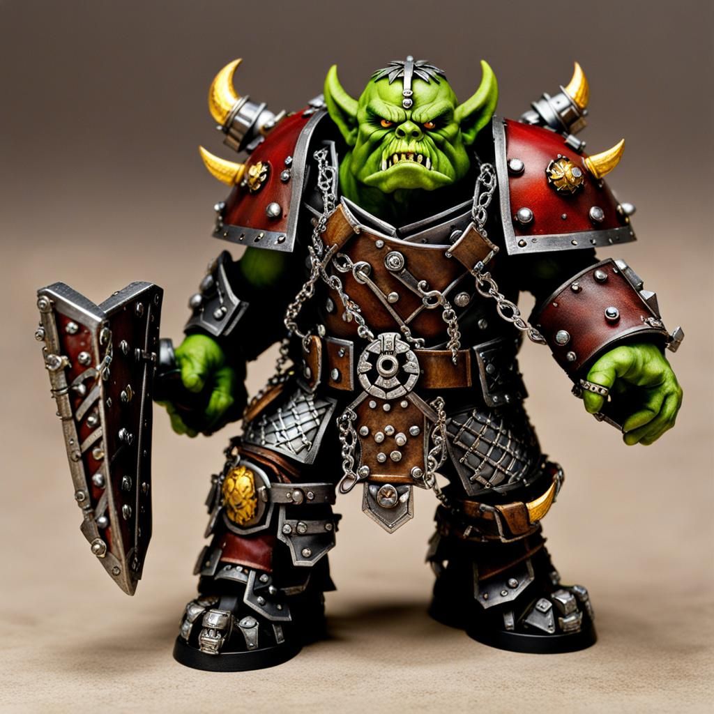 Ork 'Boi' Warrior Miniature from Warhammer 40K