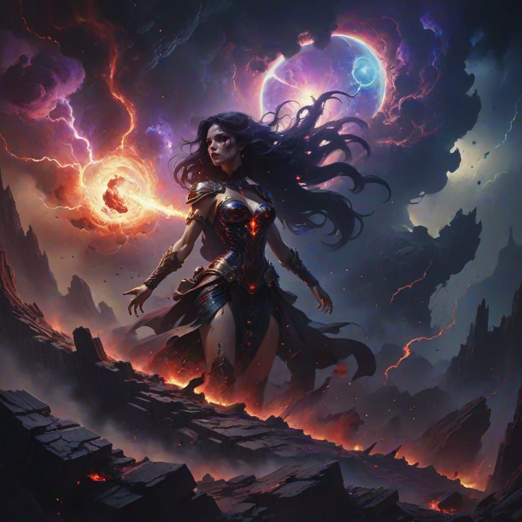 Cosmic Hero Amidst Dimensional Destruction