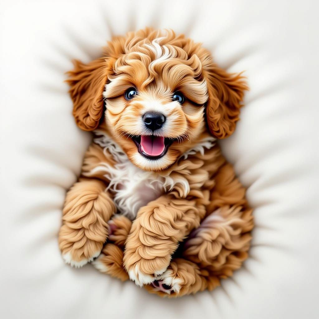 A Caniche Poodle dog