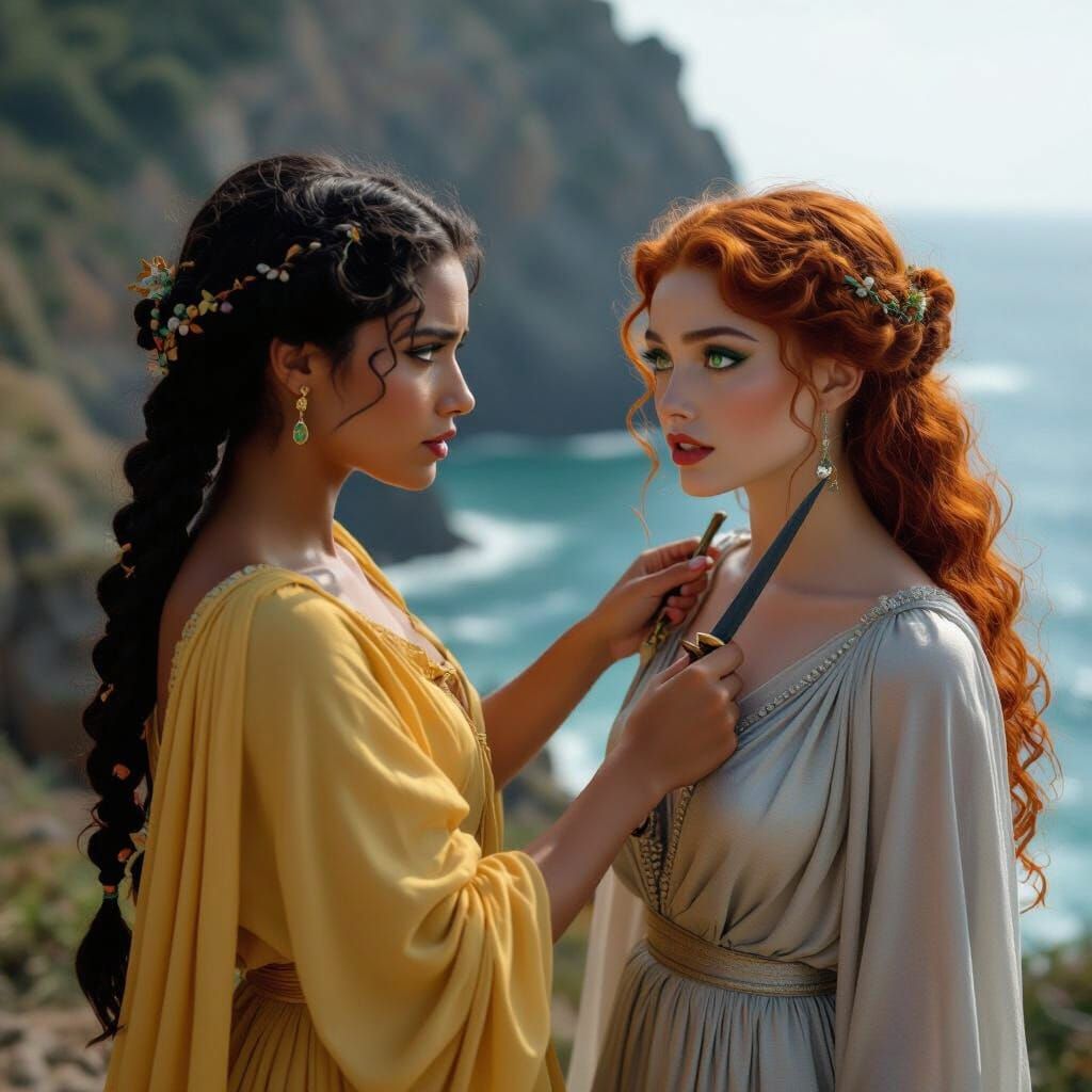 Odyssey: Penelope's Fury by the Sea, in Cinematic Style