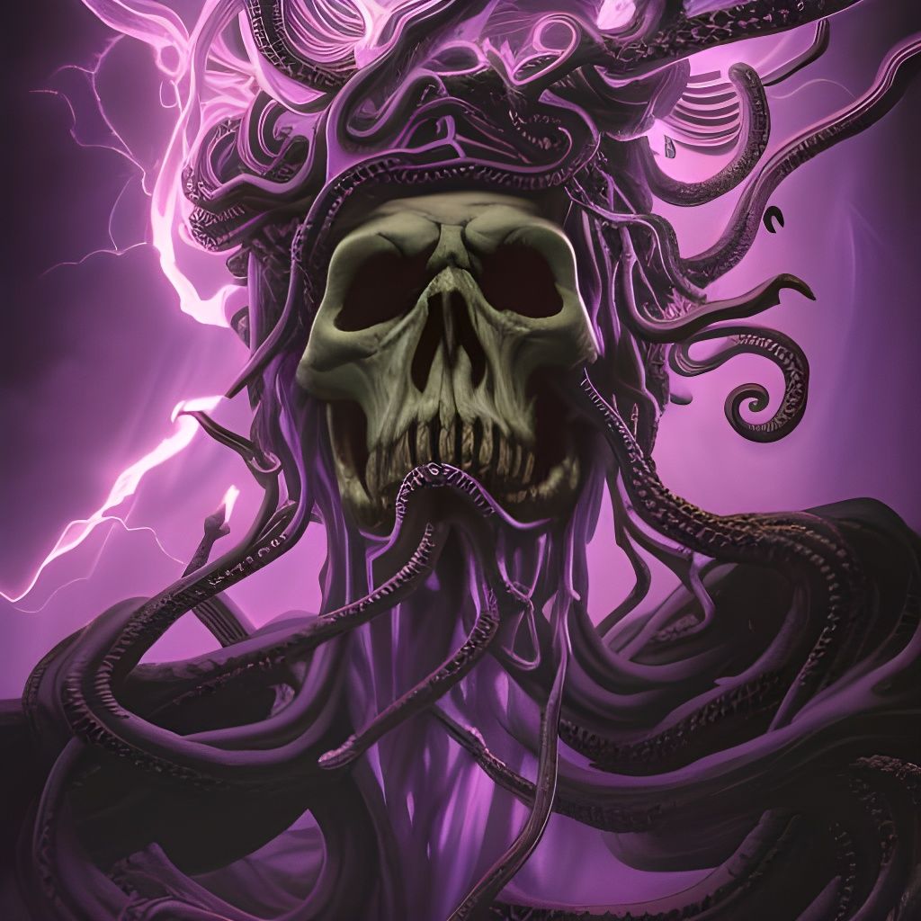 Medusa fused with skull lich, Wide aperture, Fast shutter speed (1/500th sec)
,ISO  400
Raw format
Wide-angle lens
Tripo...