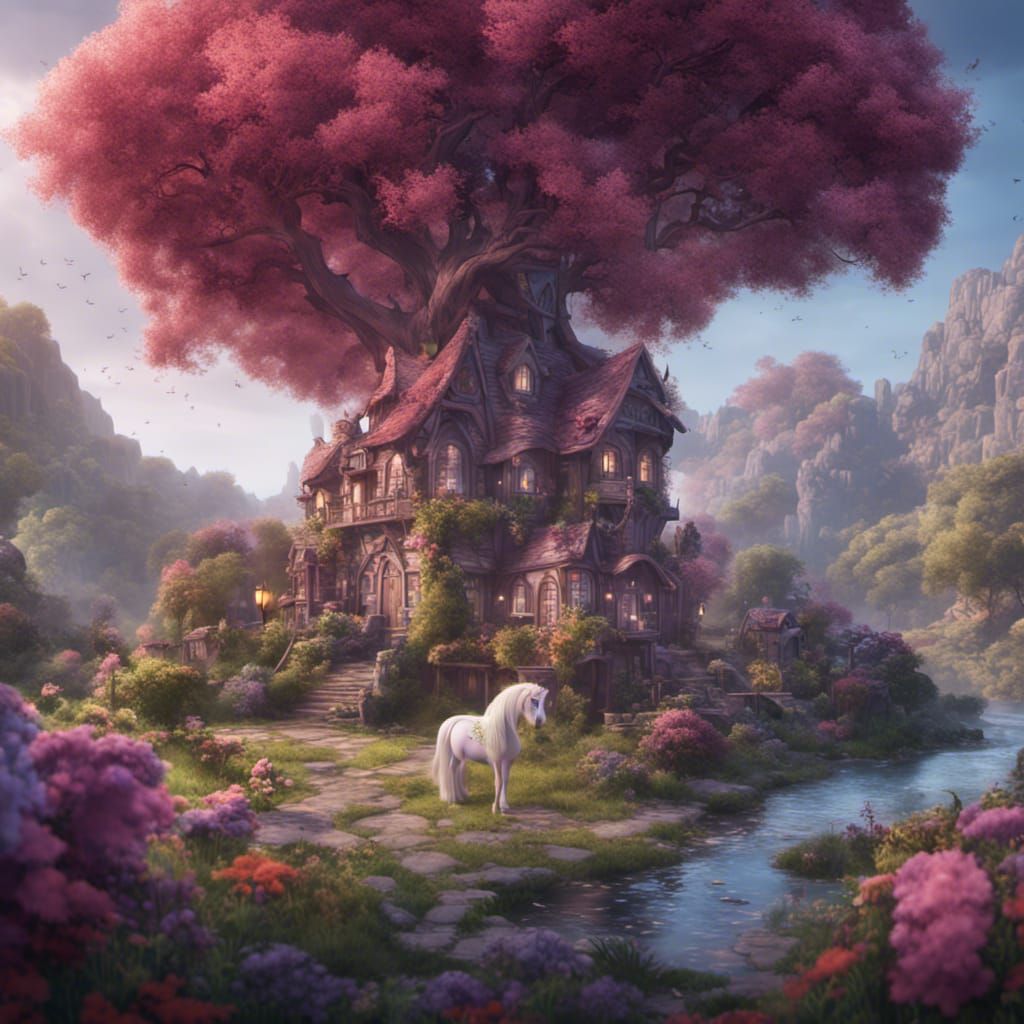 Detailed Matte Painting of My Little Pony