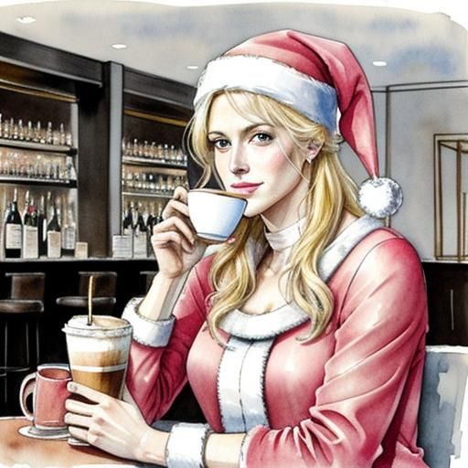 Happy Formula 1 Driver in Christmas Watercolor