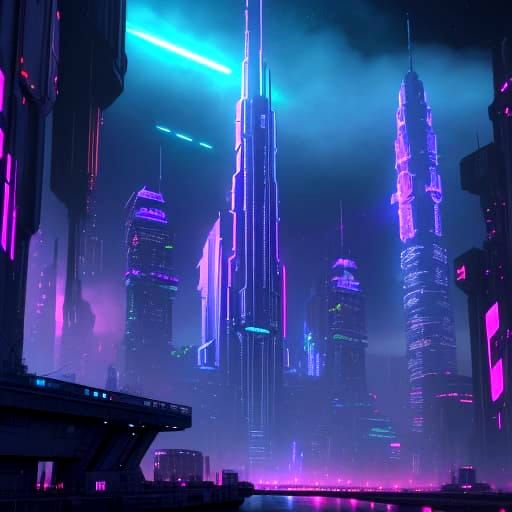 Epic Cinematic Space Port in Maximalist Digital Style