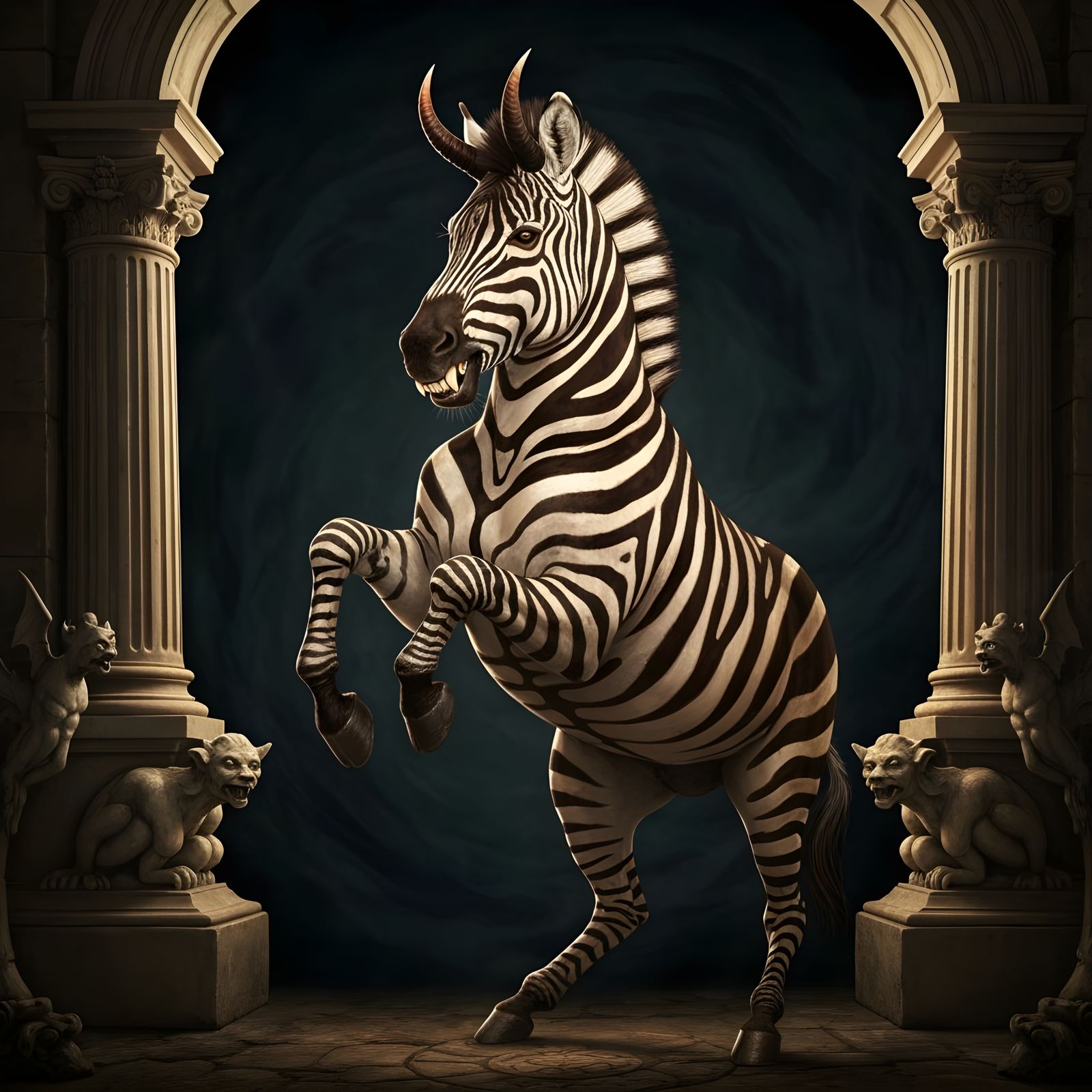 Baroque Gothic Zebra Devil Dance