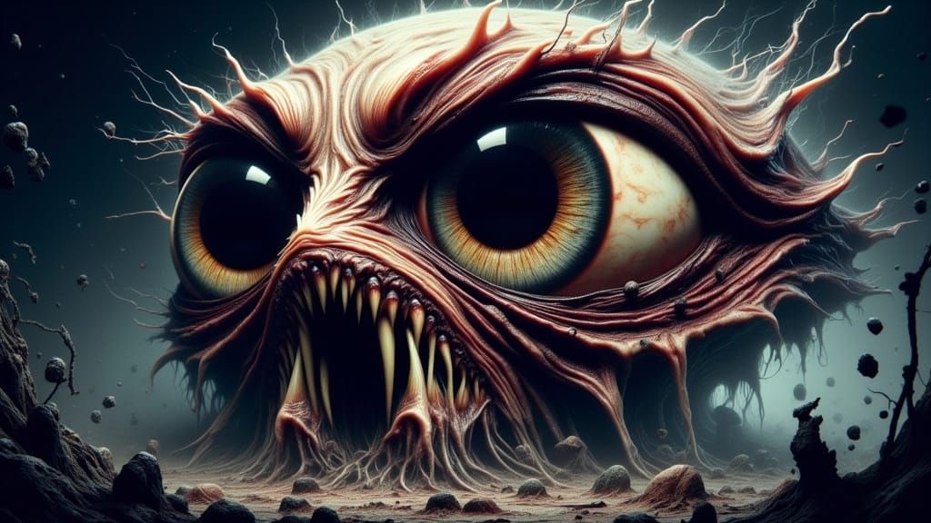 Gargantuan Eyeball Stares Menacingly in Visceral Style