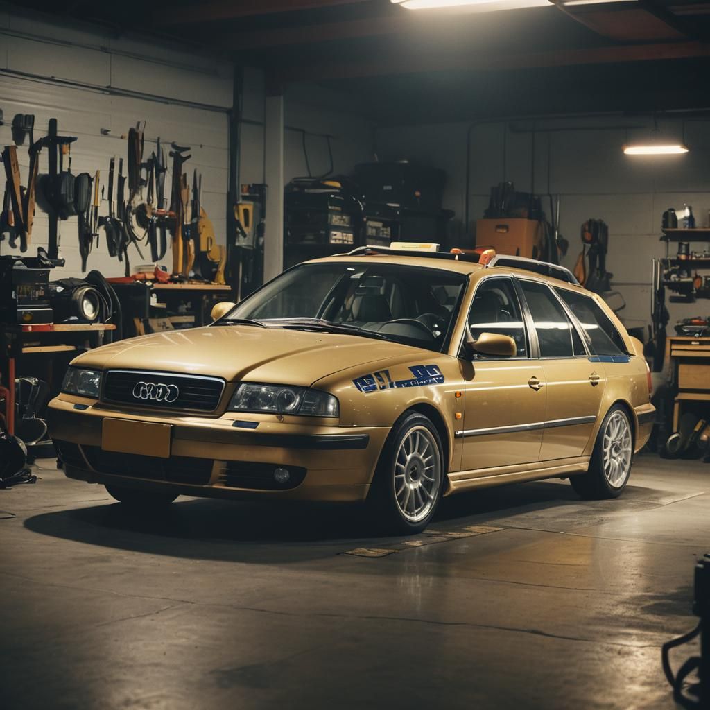 Tuned Audi A4 B5 in Cinematic Garage