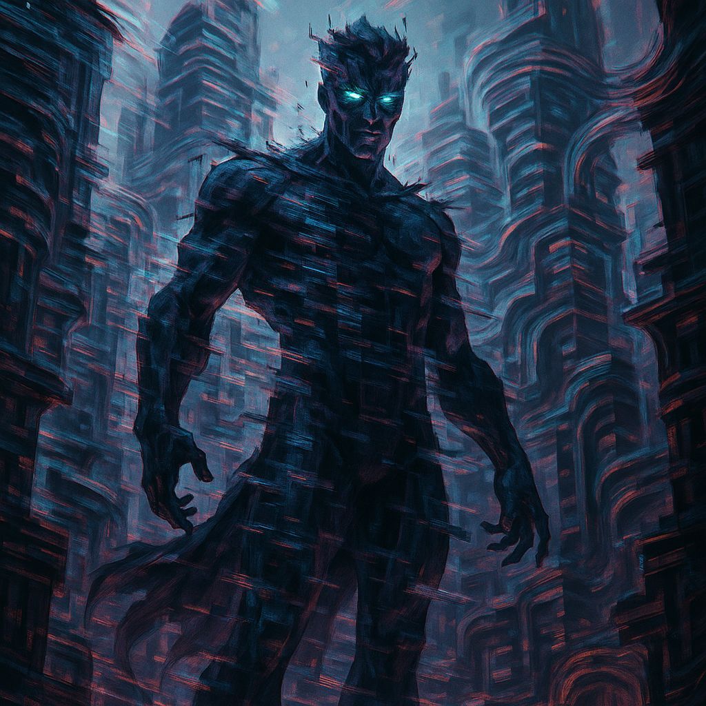 Quantum Glitch Reality Bender in Digital Art Style