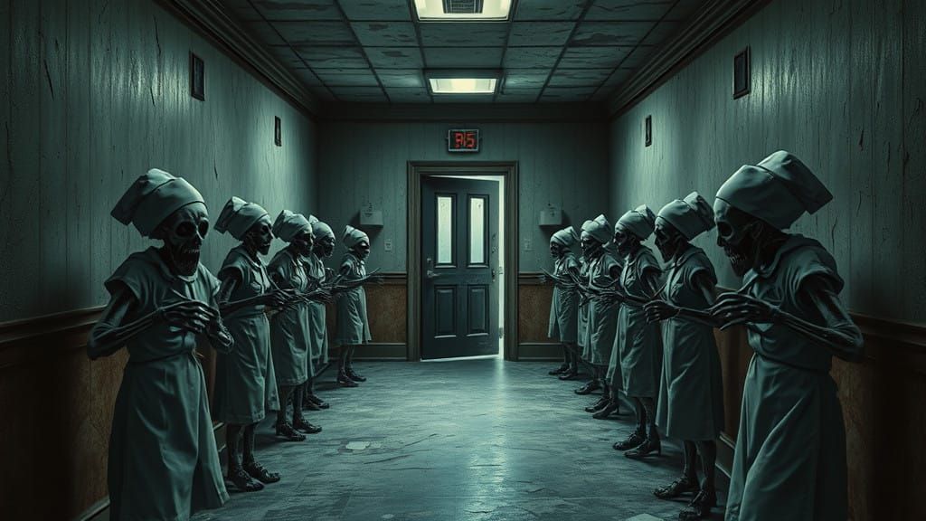 Foreboding Abandoned Room in Dark Surreal Style