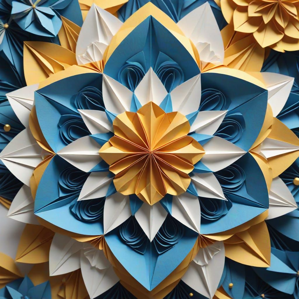 Divine Frequencies in Intricate Origami Art