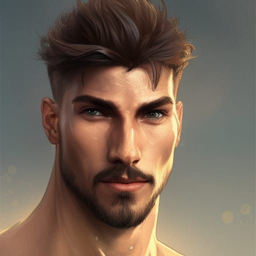 Attractive Warrior Portrait in Hyperdetailed Digital Art
