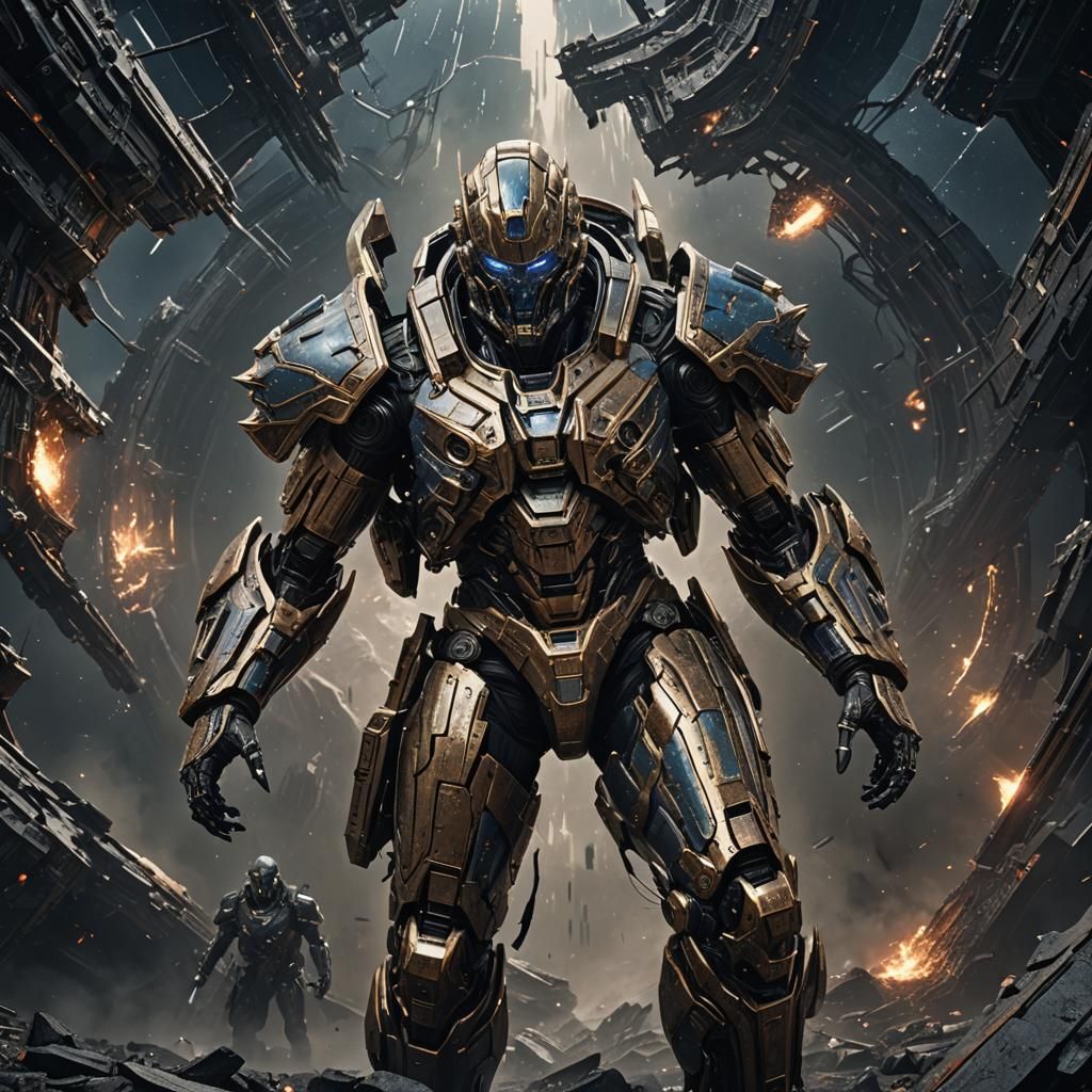 Hyperrealistic Cosmic Scene: The Fallen Of Oblivion Prime