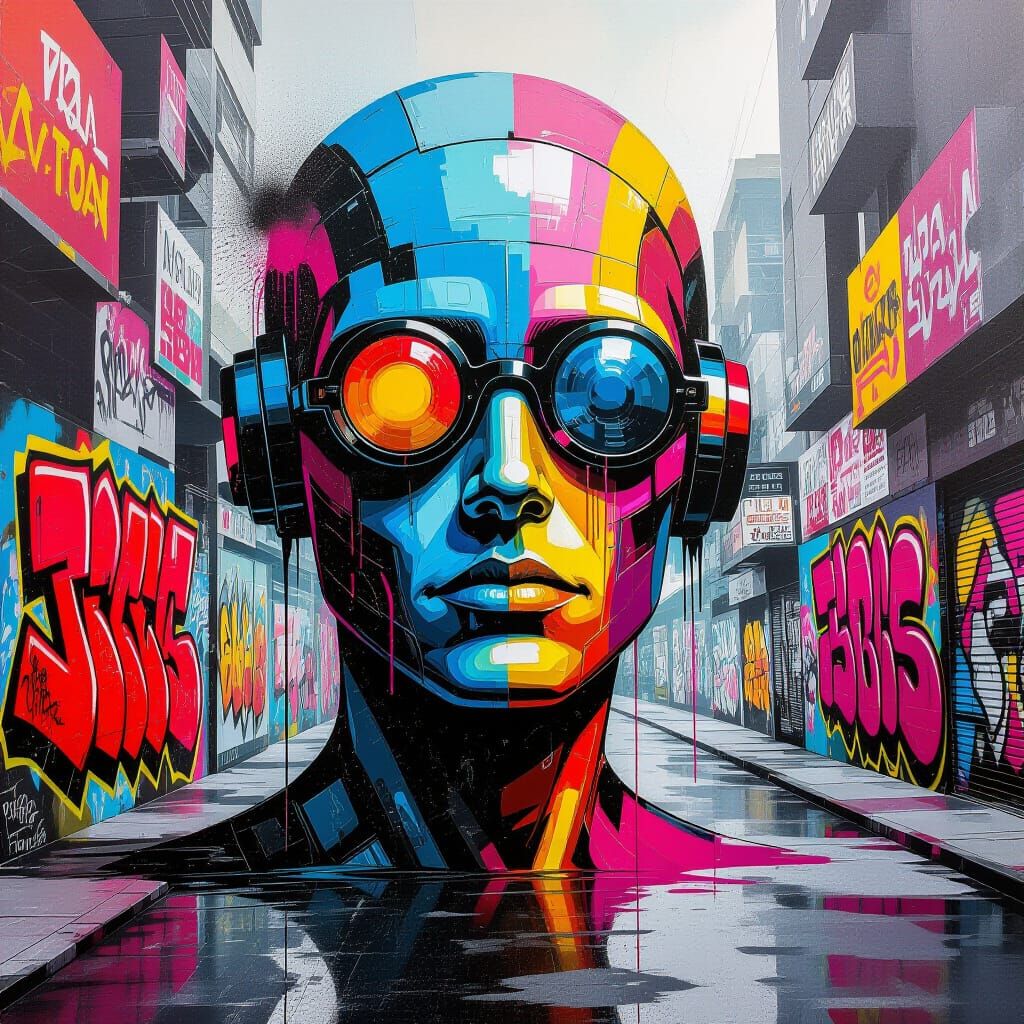 Dynamic Street Art with Melting Spray Paint Effects