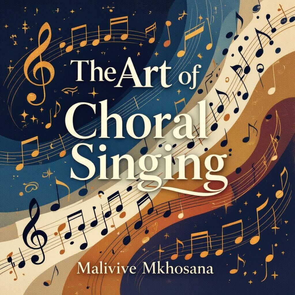 Elegant Book Cover Design: Choral Harmony in Matte Painting
