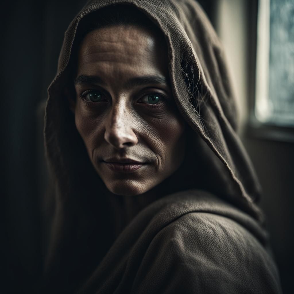 Mona Lisa Portrait in Ambient Light