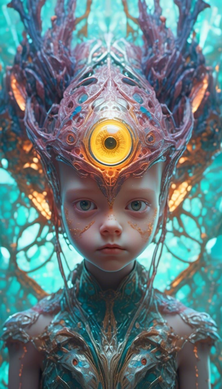 Hyperdetailed Portrait of Reptilian Human Hybrid