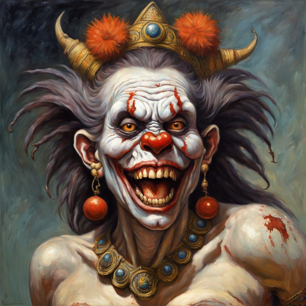 Zombie Monkey Goddess: An Oil Painting