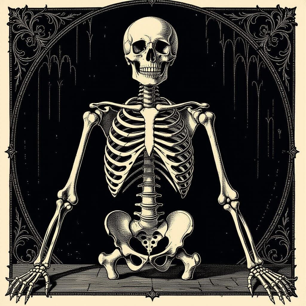 Detailed Skeletal Structure in Gothic Atmosphere