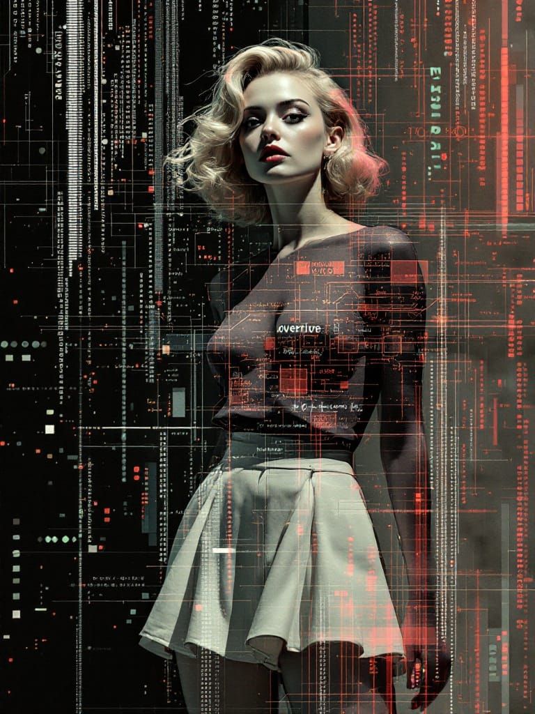 Glitch Art Fusion Reveals Underlying Code