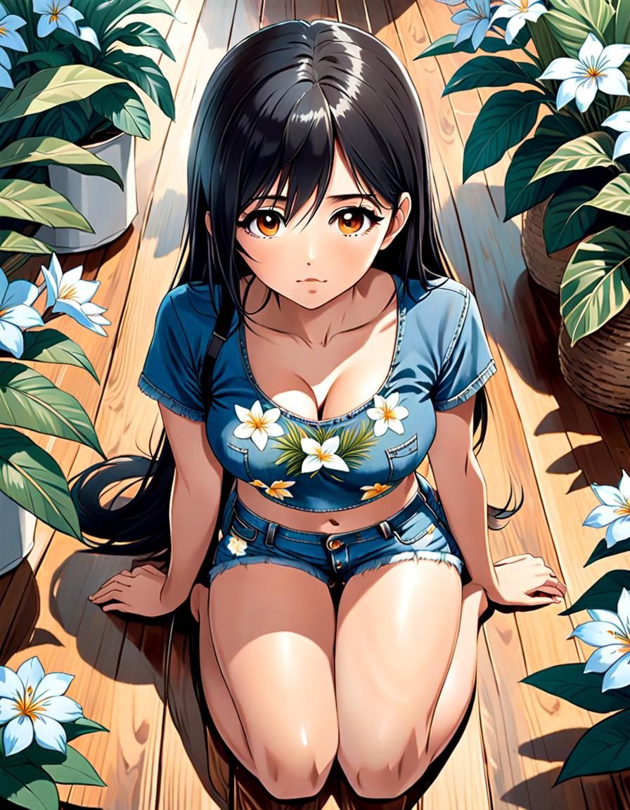 Anime Style Portrait of a Young Indonesian Woman