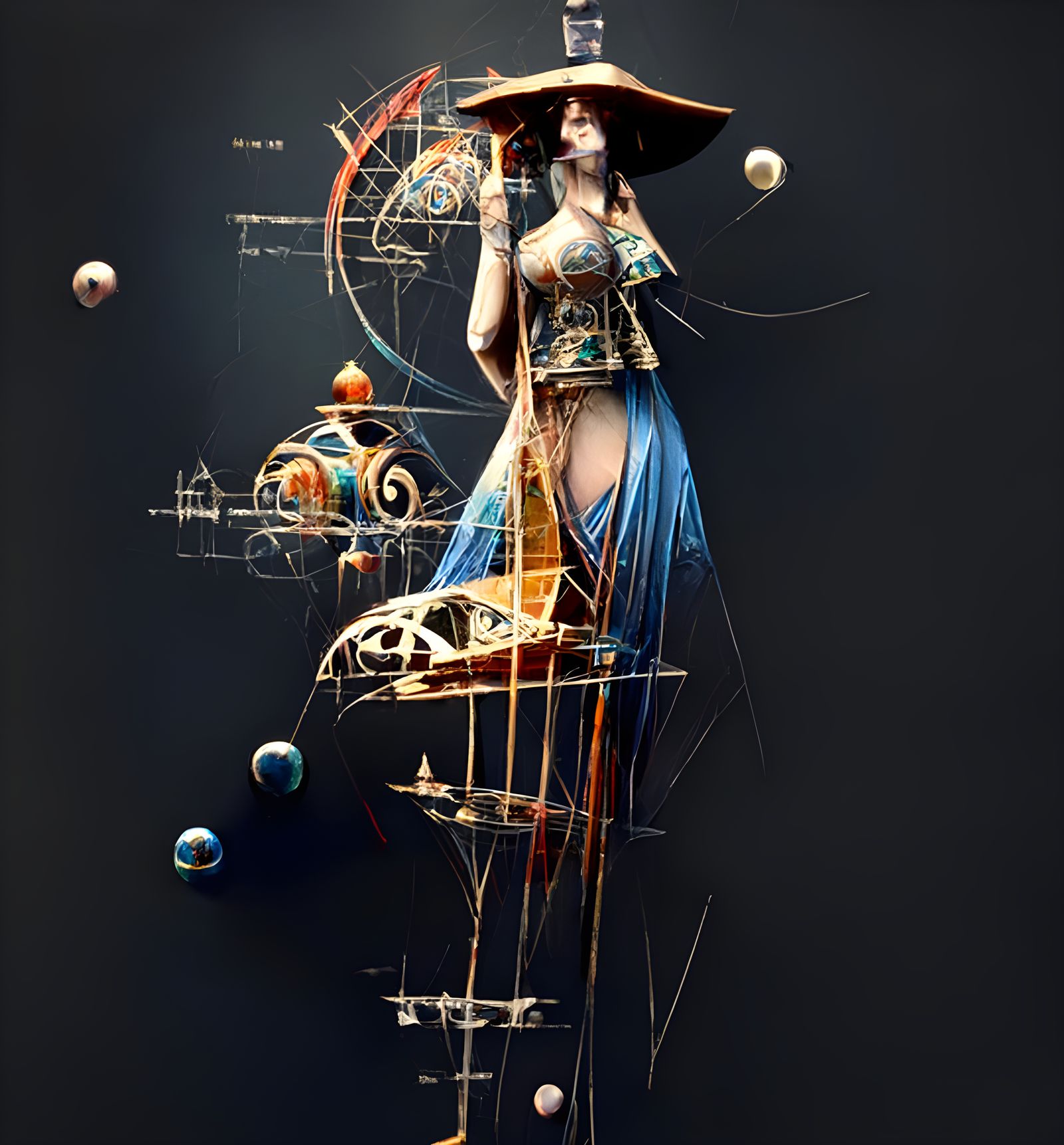 Kaleidoscopic Harbor Scene in Hyperrealism Style