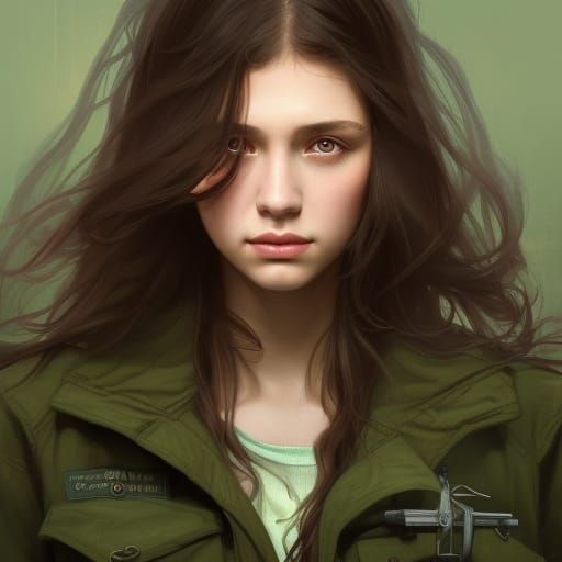 Teenage Girl Portrait in Hyperdetailed Style
