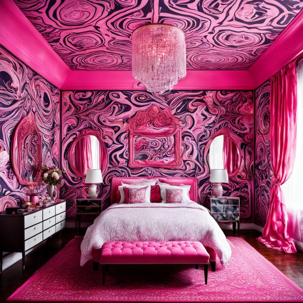 Trippy Pink Boudoir Scene