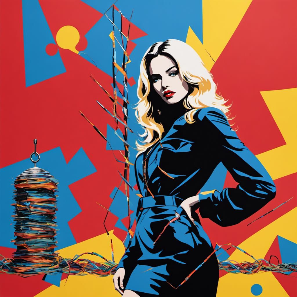 Vibrant Pop Art Muse