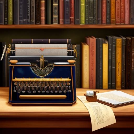 Steampunk Alchemist Shop with Typewriter